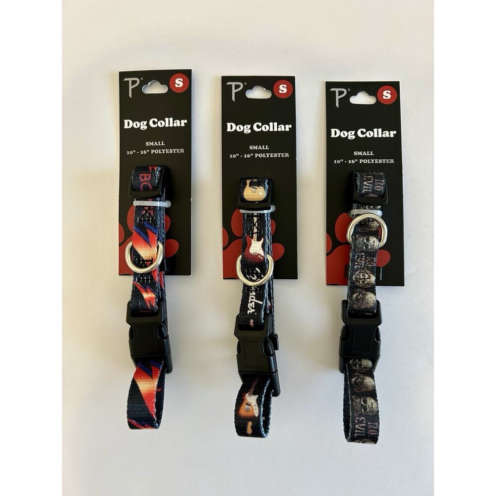 LOT of 3 Fender Guitar David Bowie No Evil Dog Collars Small 10”-16” Perri’s
